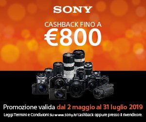 Promozione cashback Sony su moltissimi modelli di fotocamere