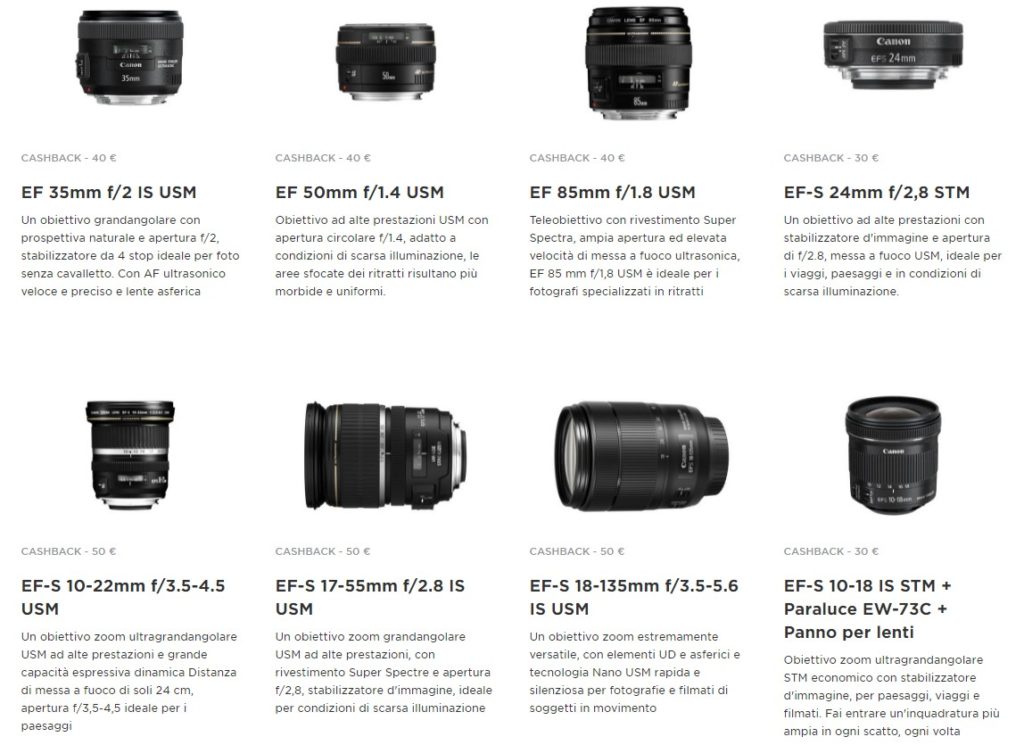 PRONTI PER LA SUMMER PROMO CANON 10 obiettivi2