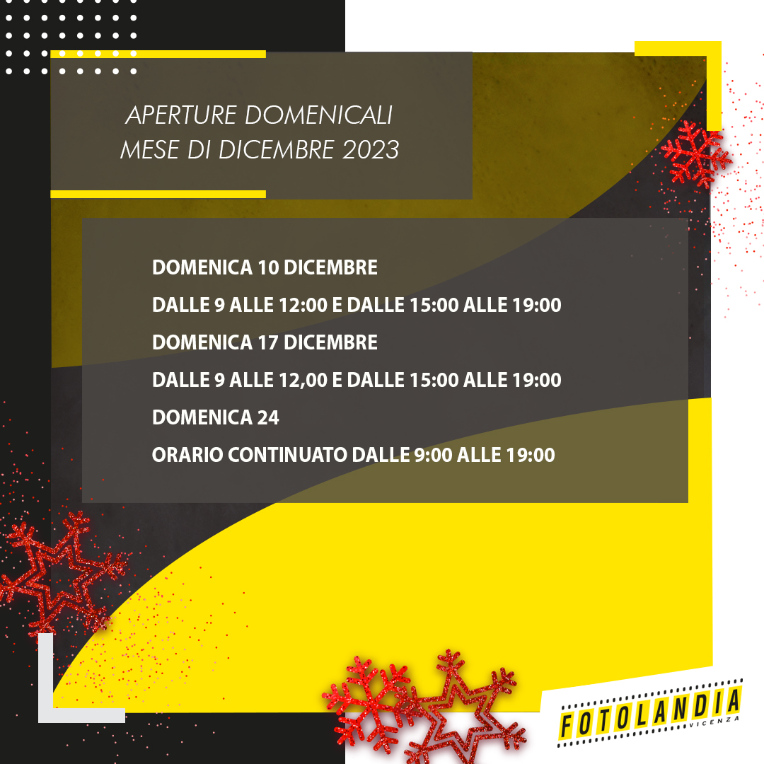 Dicembre 2023, aperture straordinarie